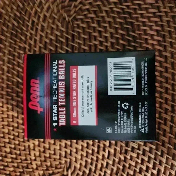 Penn 6-Pk  40mm Table Tennis Ball White Ping Pong 1-Star Recreational NIB - Picture 3 of 4